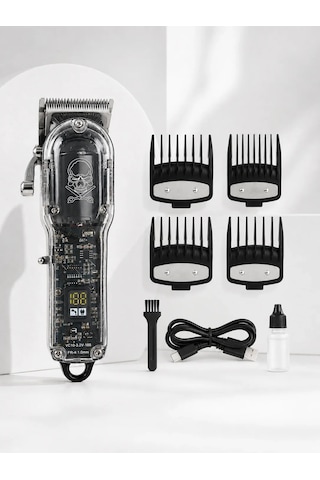 Saç Kesme Ve Tıraş Makinesi 4 Kılavuz Taraklı Ayarlanabilir Bıçaklı Lcd Ekranlı Şarj Edilebilir Profesyonel Tasarım Diğer
