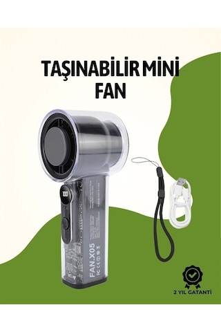 Sessiz Çalışan Taşınabilir Fan Dijital Göstergeli 100 Kademeli Hız Ayarı