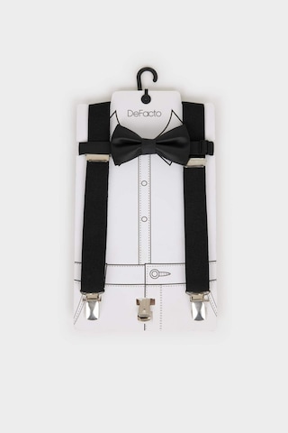 Defacto Erkek Çocuk Pamuklu 2li Takım Pantolon Askısı Papyon C0238a8nsbk27 Siyah