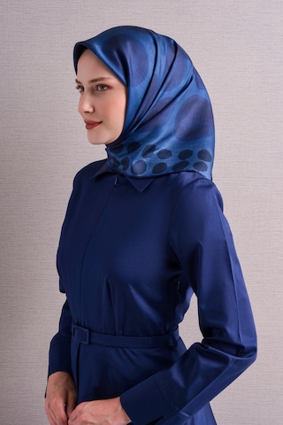 Armine Sura İpek Eşarp 2026-2027 - Sonbahar Kış-asm9637 Lacivert