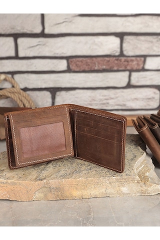Zarif Ve Dayanıklı:h Akiki Deri El Yapımı Cüzdan Taba