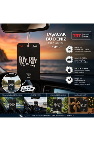 Bakgelal Trt Lisanslı Riv Riv Edip Durma Oto Kokusu Taşacak Bu Deniz Temalı Tekli Asmalı Araç