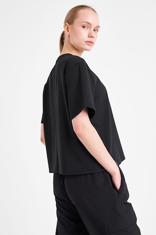 Lescon Kadın Kısa Kollu T-shirt 25n-2145 Siyah