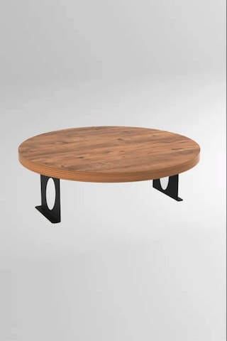 Koyu Ceviz Yan Sehpa Koltuk Yanı Sehpa Kolda Ayarlanabilir Tepsi