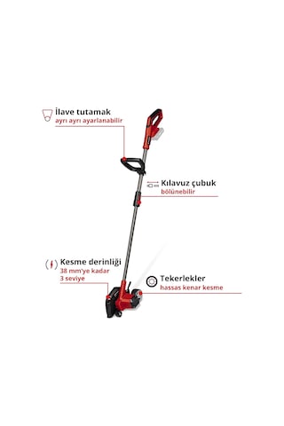 Akülü Kenar Kesme Ge-le 18/190 Li-solo Power X-change 18v, 3 Kademeli Derinlik Ayarı 29 38 Mm, 19 Cm Kesme Uzunlu