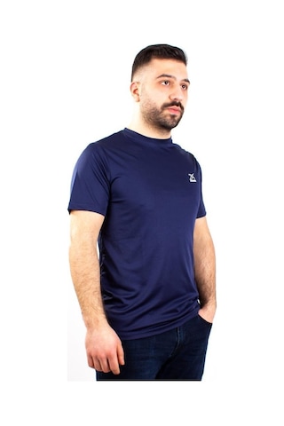 Kinetix Sn-225 Neck Lacivert Günlük Erkek Bisiklet Yaka Tişört