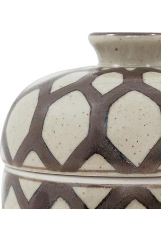 Yargıcı Geometrik Desenli Seramik Kutu 15x16 Cm 26ynha1109m St