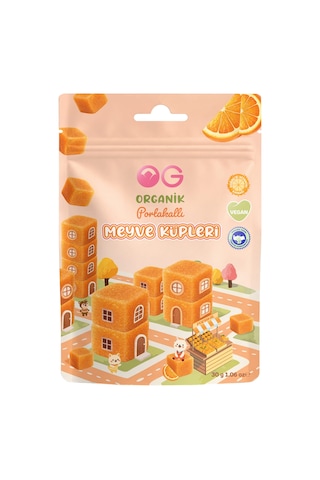 5'li Organik Portakallı Meyve Küpleri 5 X 30 Gr