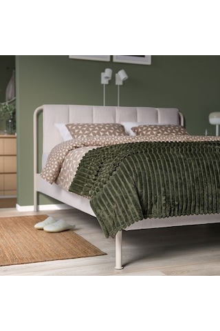 Ikea Gullstråle Yatak Örtüsü, Gri-yeşil, 230x250 Cm Yeşil 