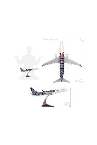 Zekupp Boeing 737-800 Bordo Mavi Taraftar Özel Tasarımlı 1/100