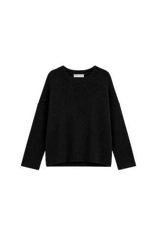 Vadon 1039 Kadın Salaş Yumuşak Dokulu Oversize Basic Triko Kazak Siyah