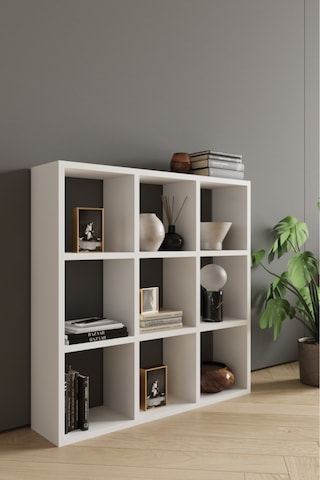 Classy 107oya 9 Raflı Kare Kitaplık Beyaz