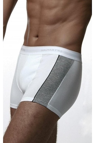 1 Adet Çift Kaplan 850 Biyeli Elastan Sportif Boxer Külot Beyaz