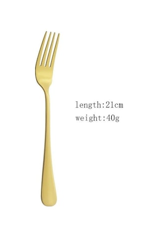 Agoodshop Siyah 6 Adet Paslanmaz Çelik Çatal Bıçak Kaşık Seti, Altın Yemek Kaşık Tk. 56645963 Siyah Siyah