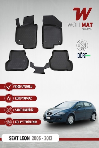 Seat Leon Paspas 2005 2012 Arası 3d Havuzlu Paspas Seti