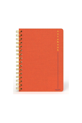 Melimelek Çizgili Defter Turuncu Bez Ciltli - Ceyda Düvenci Turuncu