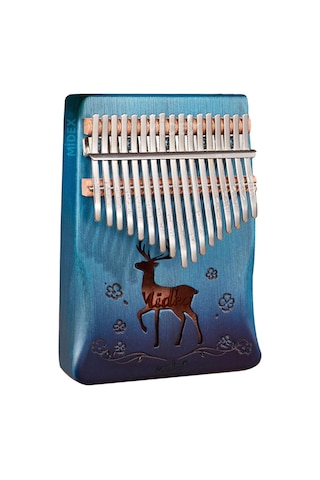 Midex KLX-510 Hakiki Ağaç Geyik Desenli Kalimba 17 Tuşlu