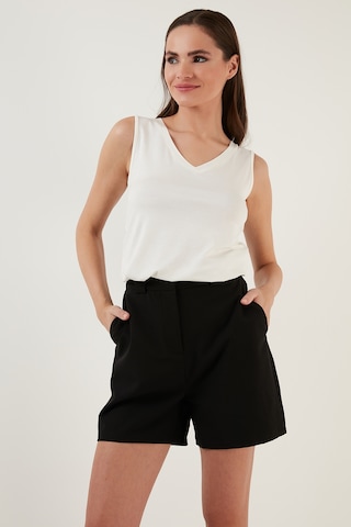 Lela Kalın Askılı V Yaka Bayan Bluz 5864384 Ekru