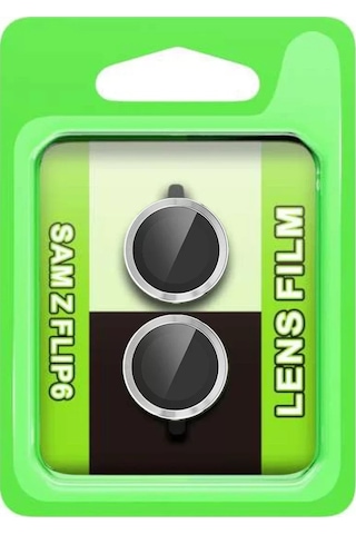 Newface Samsung Uyumlu Galaxy Z Flip 6 Raze Metal Kamera Lens - Gümüş