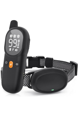 Uu0135 Köpek Kabuğu Tasması Şarj Edilebilir Elektrikli Eğitim Siyah