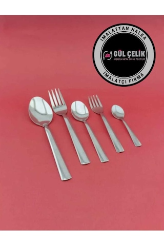Kaveh 60 Parça Kaşık Çatal Seti Paslanmaz Çelik 1-mm İnox