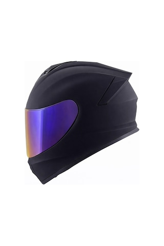 Gıvı 50.x Mat Siyah Kask Gökkuşağı Vizör Mat Siyah