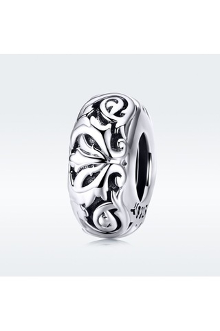 Fastbuy S925 Ayar Gümüş Klasik Çiçek Boncuk Dıy Bilezik Boş Desen Çok Renkli İç Boş Çok Renkli