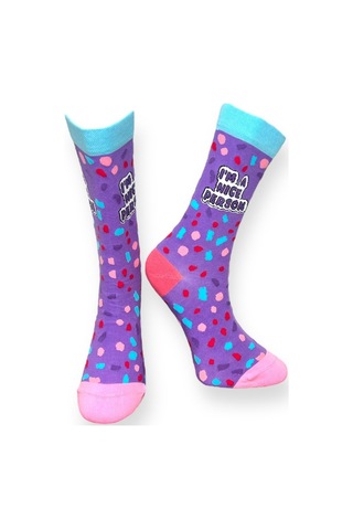 4'lü Unısex Elma, Karpuz Ve Dalga Tasarımlı Esnek Nem Alabilen Pamuklu Spor Soket Çoraplar Çok Renkli