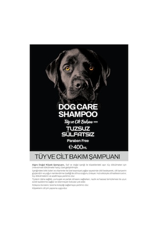 Algro Köpek Şampuanı Tüy ve Cilt Bakım Şampuanı 400 ML
