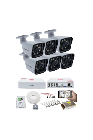 6'lı Güvenlik Kamerası Seti - 5mp Sony Seculens Kdj-6s-8w-kk-p-v1