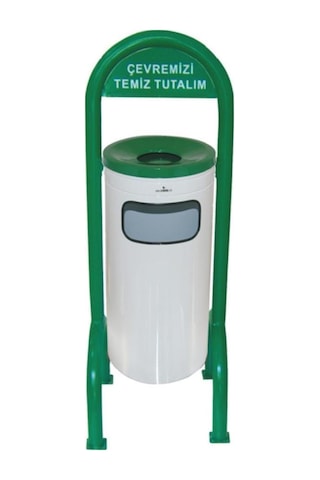 Dört Ayaklı Bahçe Tipi Çöp Kovası Boyalı Dört Ayaklı Bahçe Tipi Çöp Kovası Boyalı