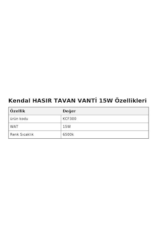 Kendal Hasır Tavan Vanti 15w 20"hasır Tavan Vantilatör - Kahverengi