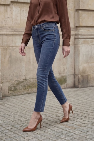 Hiccup My Fashıon Yüksek Bel Dar Kesim Skinny Kot Pantolon Lacivert