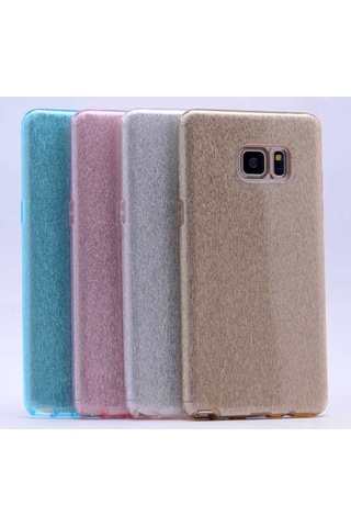 Samsung Galaxy Uyumlu S7 Edge Kılıf Zore Shining Silikon Gümüş