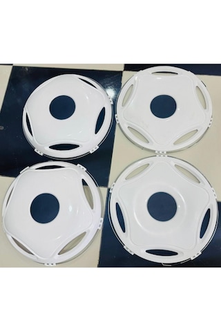 17,5& 39 & 39 İnç Plastik Beyaz Jant Kapağı 4 Adet Ön-arka Model
