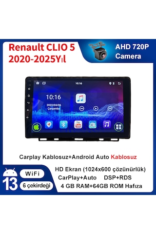 Renault Clıo 5 2020-2025yıl 4gb Ram 64gb Rom Carplay Multimedya N