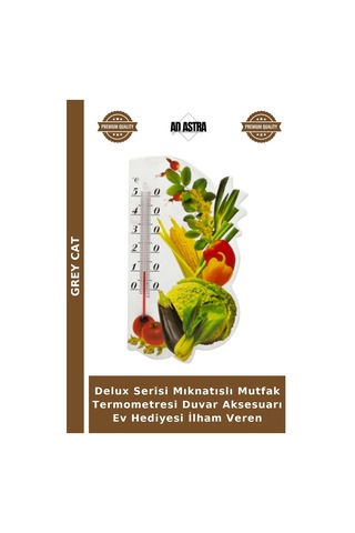 Delux Serisi Mıknatıslı Mutfak Termometresi Duvar Aksesuarı Ev Hediyesi İlham Veren