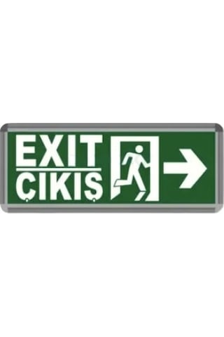 Exit Çıkış Acil Yönlendirme Armatürü Exit Çıkış Adamlı Sağ Sol
