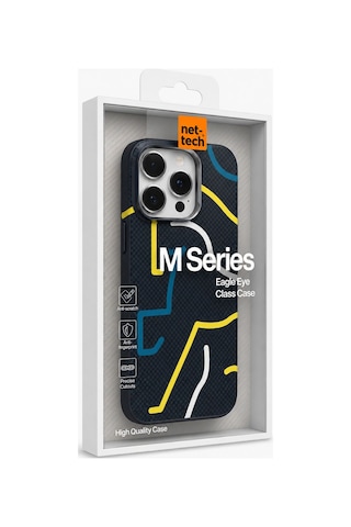Nettech Apple iPhone 16 Pro Uyumlu Nt-n129 Desenli Seri Arka Koruma Kılıf - Siyah
