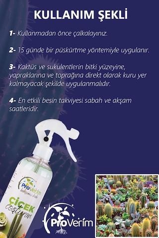 Proverim Kaktüs Ve Sukulent İçin Çiçek Coşturan 300 ML