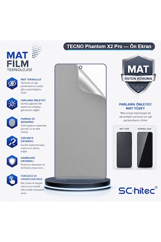 Tecno Phantom X2 Pro Uyumlu Ön Yüzey Mat Hidrojel Ekran Koruyucu 07866586