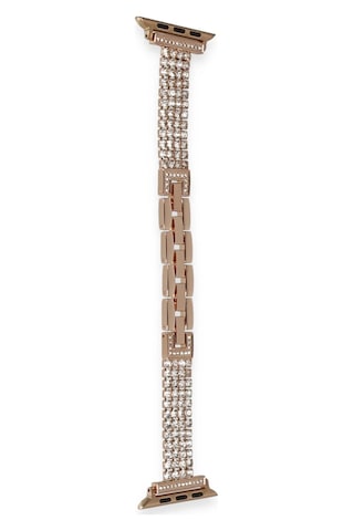 Newface - 213 - Apple Watch Uyumlu 38mm Live Taşlı Kordon - - Csmo-tex - Rose Gold