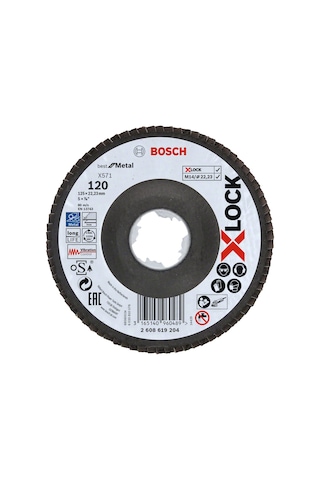 Bosch - X-lock - 125 Mm 120 Kum Best Serisi Metal Flap Disk