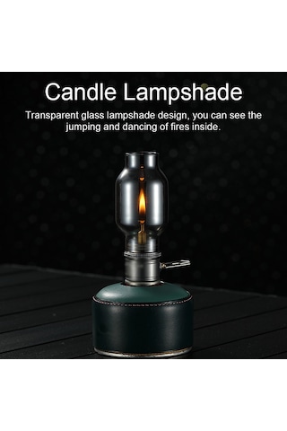 Yuntech01 Campıngmoon Keman C Serisi Krem Renkli Isı Dayanıklı Cam Fener Kapağı - Outdoor Kamp, Ev Ve Mağaza Işıklandırma Haki