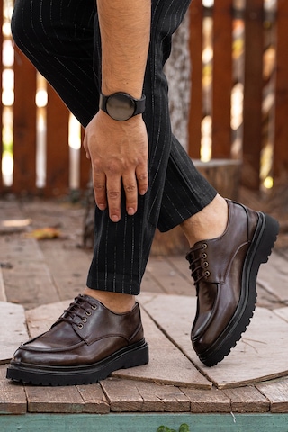 D0181 Günlük Ortopedik Erkek Klasik Ayakkabı Kahverengi