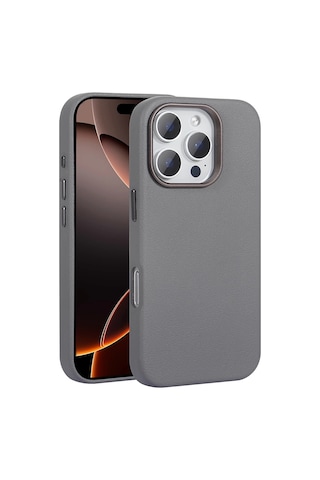 Apple Uyumlu iPhone 16 Pro Max Kılıf M-safe Şarj Özellikli Pu Deri Zore Adora Kapak