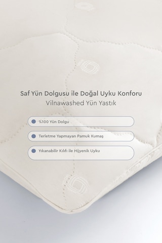 Yataş Vilnawashed Yün Yastık Beyaz 50 x 70 CM