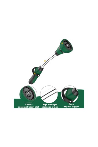 Suofeng Metal Bahçe Sulama Lanse: 8 Ayarlı Yüksek Basınçlı, Parmak Kontrollü, Avrupa Standardı Mavi-gri 1 Set