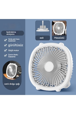 Usb Masaüstü Fanı Şarj Edilebilir Döngü Yüksek Rüzgar Fanı 000-beyaz