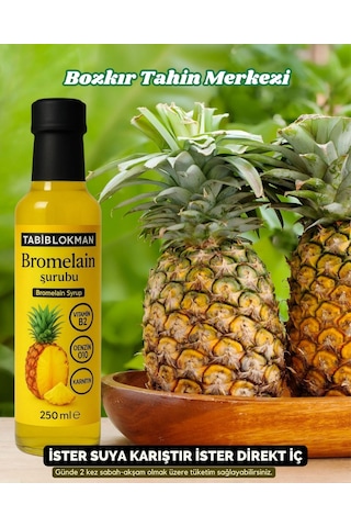 Bozkır Yöresel Bromelain Ananas İçeren  Şurubu 250 Ml Koenzim Q10 Ve L-karnitin İlaveli